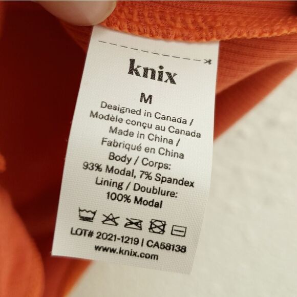 NWT KNIX Modal Pumpkin Rust Orange Ribbed Short Sleeve Bodysuit - Picture 14 of 14